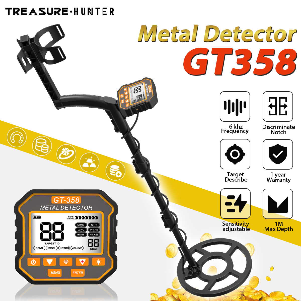 เครื่องตรวจจับโลหะ Treasure Hu - Co Detector Plug บทวิจารณ์และราคา